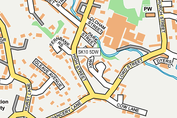 SK10 5DW map - OS OpenMap – Local (Ordnance Survey)