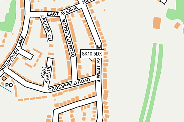 SK10 5DX map - OS OpenMap – Local (Ordnance Survey)