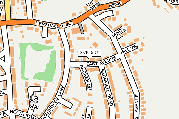 SK10 5DY map - OS OpenMap – Local (Ordnance Survey)