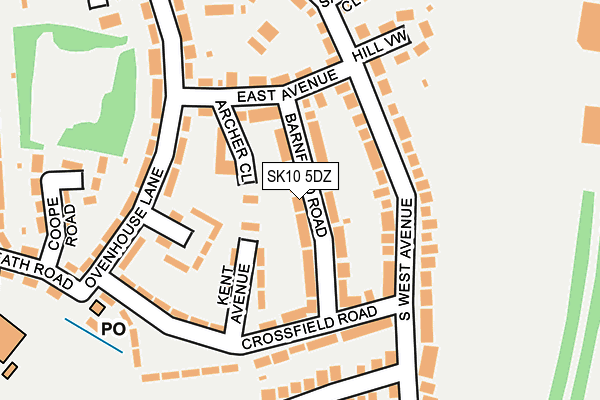 SK10 5DZ map - OS OpenMap – Local (Ordnance Survey)