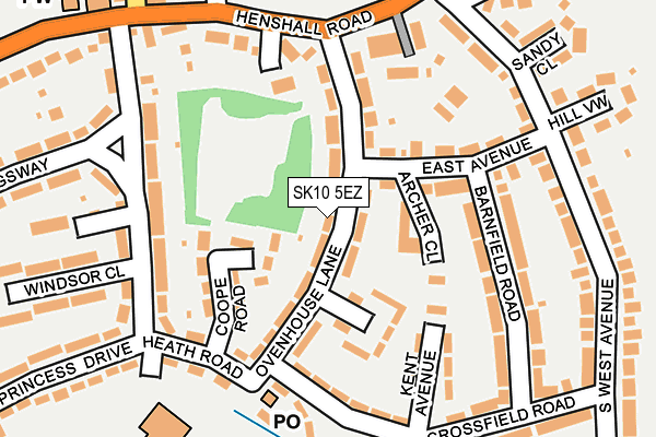 SK10 5EZ map - OS OpenMap – Local (Ordnance Survey)