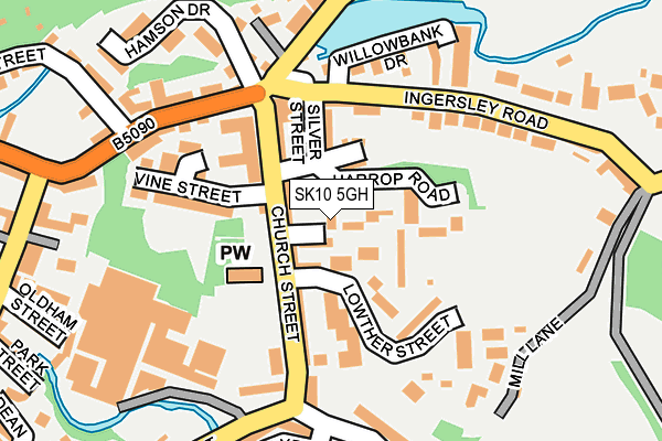 SK10 5GH map - OS OpenMap – Local (Ordnance Survey)