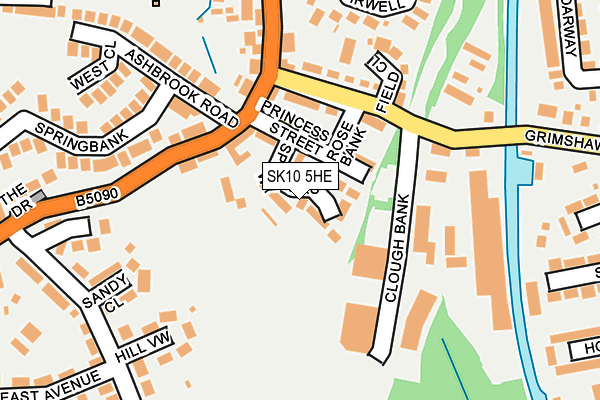 SK10 5HE map - OS OpenMap – Local (Ordnance Survey)