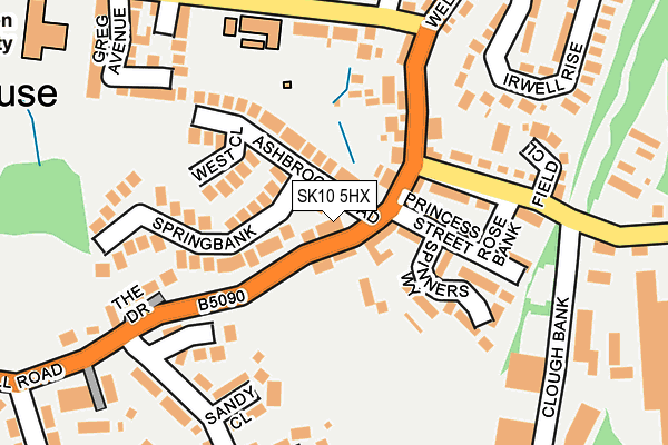 SK10 5HX map - OS OpenMap – Local (Ordnance Survey)