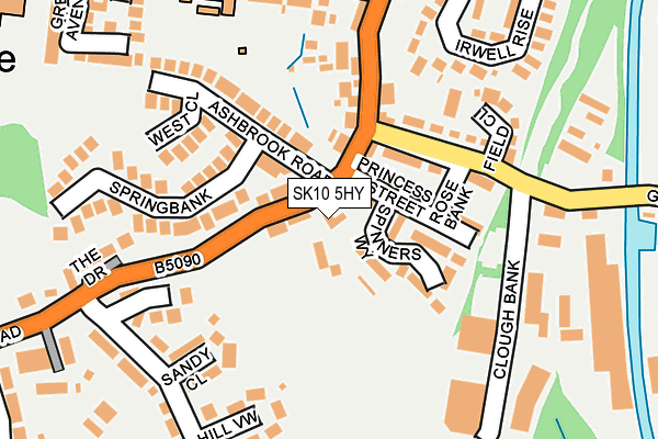 SK10 5HY map - OS OpenMap – Local (Ordnance Survey)