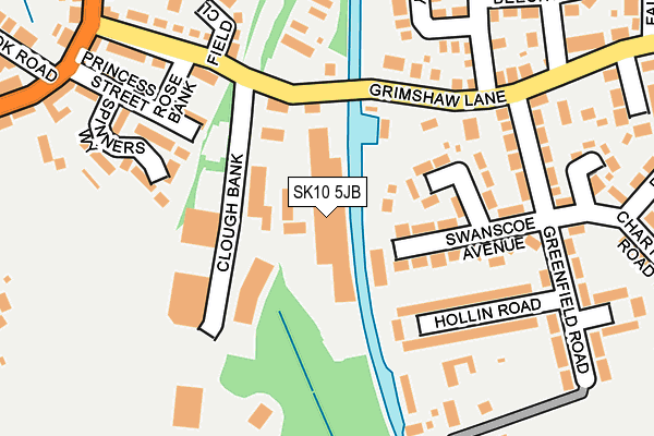 SK10 5JB map - OS OpenMap – Local (Ordnance Survey)