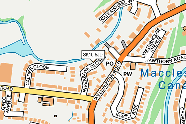 SK10 5JD map - OS OpenMap – Local (Ordnance Survey)