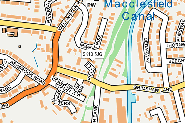 SK10 5JG map - OS OpenMap – Local (Ordnance Survey)