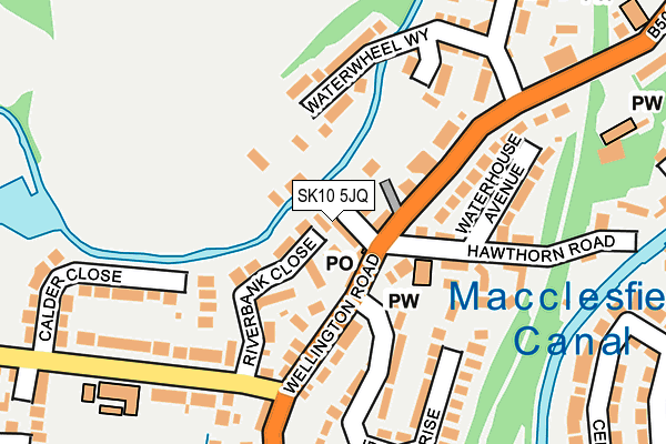 SK10 5JQ map - OS OpenMap – Local (Ordnance Survey)