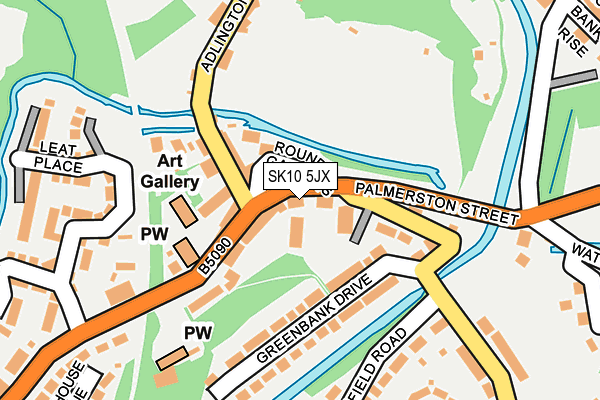 SK10 5JX map - OS OpenMap – Local (Ordnance Survey)