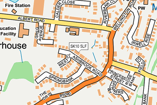 SK10 5LF map - OS OpenMap – Local (Ordnance Survey)