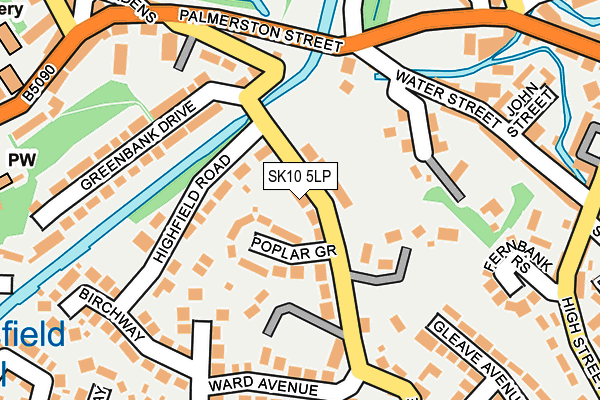 SK10 5LP map - OS OpenMap – Local (Ordnance Survey)