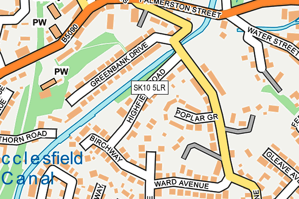 SK10 5LR map - OS OpenMap – Local (Ordnance Survey)