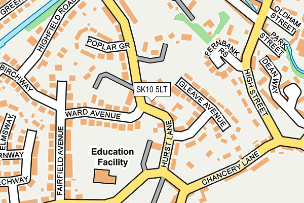 SK10 5LT map - OS OpenMap – Local (Ordnance Survey)