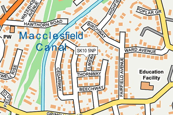 SK10 5NP map - OS OpenMap – Local (Ordnance Survey)