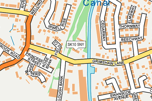 SK10 5NY map - OS OpenMap – Local (Ordnance Survey)