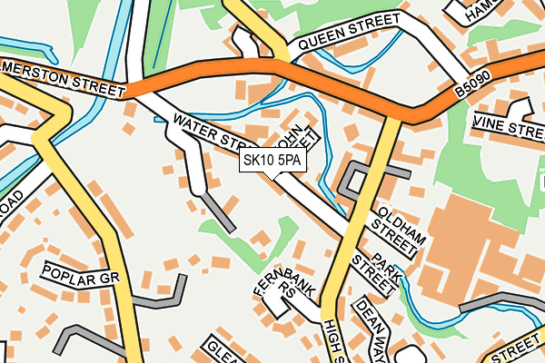 SK10 5PA map - OS OpenMap – Local (Ordnance Survey)
