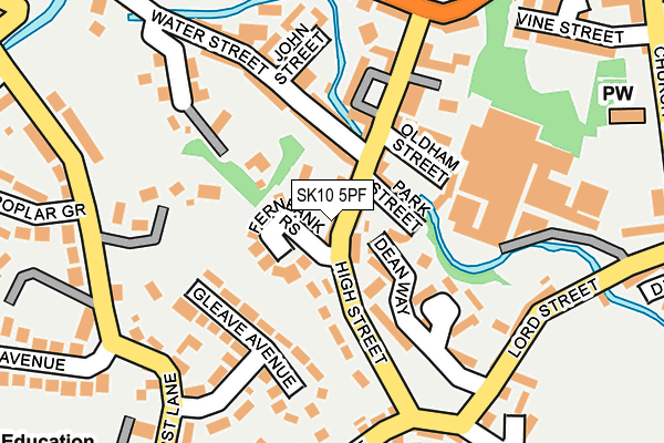 SK10 5PF map - OS OpenMap – Local (Ordnance Survey)