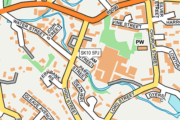 SK10 5PJ map - OS OpenMap – Local (Ordnance Survey)