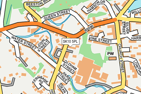 SK10 5PL map - OS OpenMap – Local (Ordnance Survey)