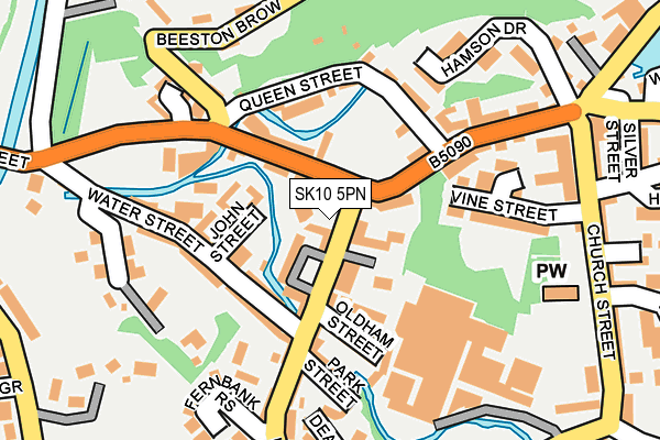 SK10 5PN map - OS OpenMap – Local (Ordnance Survey)