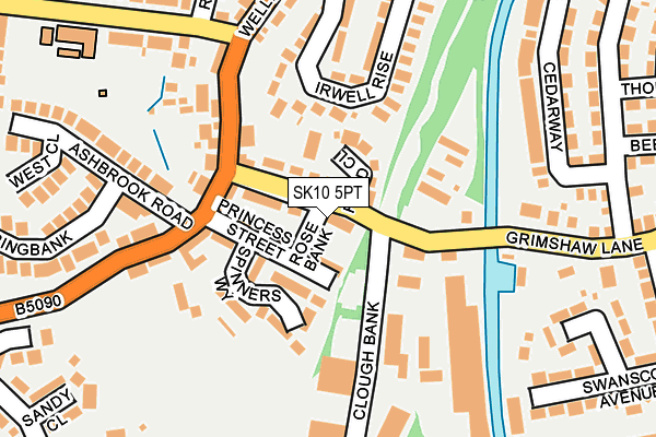 SK10 5PT map - OS OpenMap – Local (Ordnance Survey)