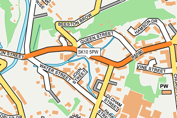 SK10 5PW map - OS OpenMap – Local (Ordnance Survey)