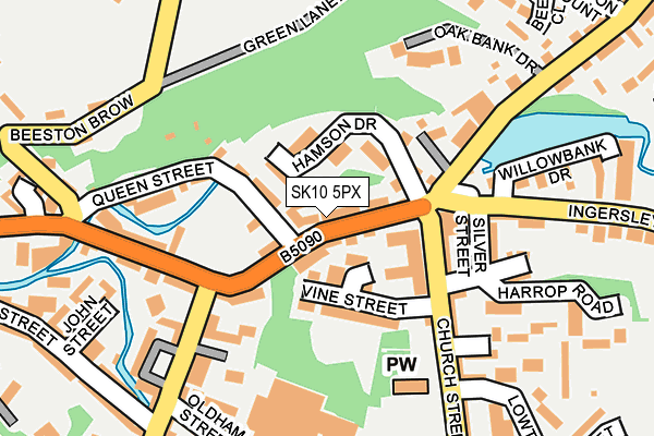 Map of PALMERSTON STREET PROPERTIES LTD at local scale