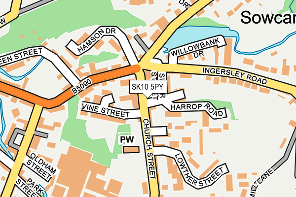 SK10 5PY map - OS OpenMap – Local (Ordnance Survey)