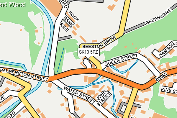 SK10 5PZ map - OS OpenMap – Local (Ordnance Survey)