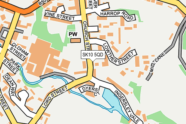 SK10 5QD map - OS OpenMap – Local (Ordnance Survey)