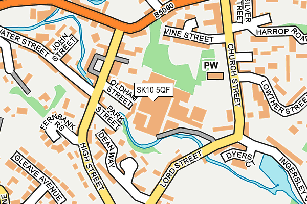 SK10 5QF map - OS OpenMap – Local (Ordnance Survey)