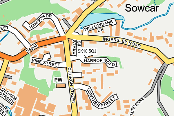 SK10 5QJ map - OS OpenMap – Local (Ordnance Survey)