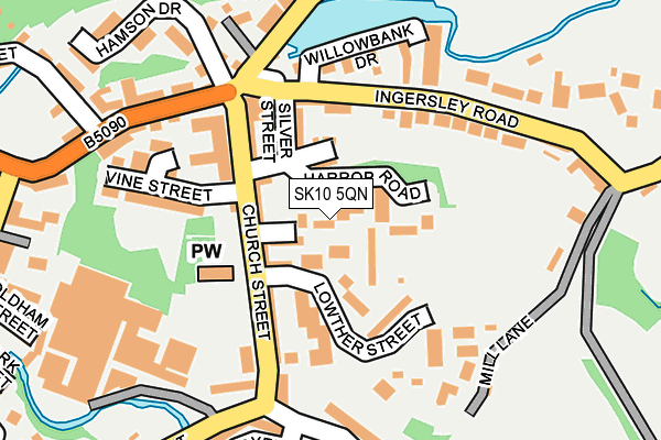 SK10 5QN map - OS OpenMap – Local (Ordnance Survey)