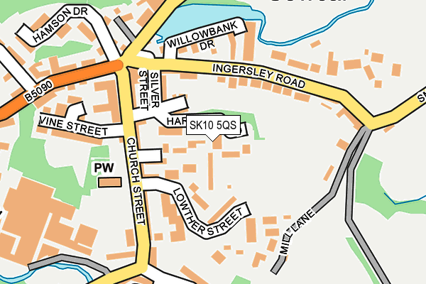 SK10 5QS map - OS OpenMap – Local (Ordnance Survey)