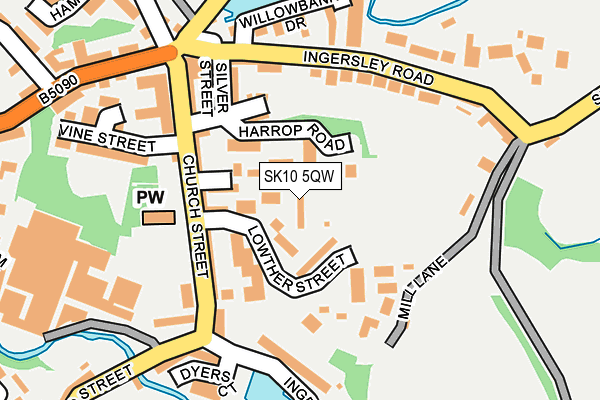 SK10 5QW map - OS OpenMap – Local (Ordnance Survey)