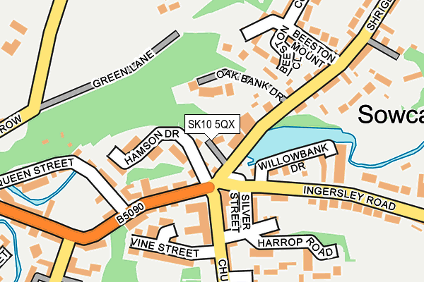 SK10 5QX map - OS OpenMap – Local (Ordnance Survey)