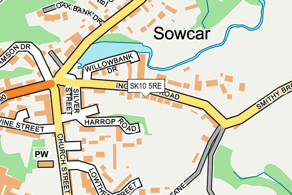 SK10 5RE map - OS OpenMap – Local (Ordnance Survey)