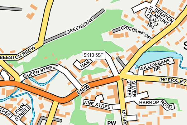 SK10 5ST map - OS OpenMap – Local (Ordnance Survey)