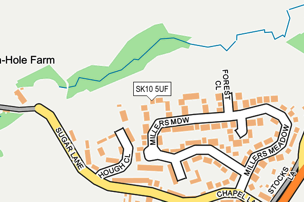 SK10 5UF map - OS OpenMap – Local (Ordnance Survey)