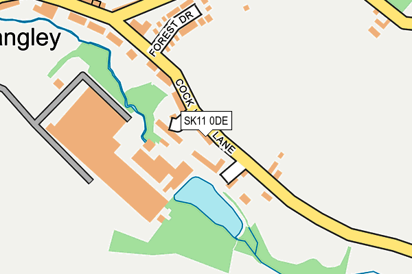 SK11 0DE map - OS OpenMap – Local (Ordnance Survey)