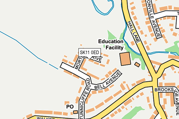 SK11 0ED map - OS OpenMap – Local (Ordnance Survey)