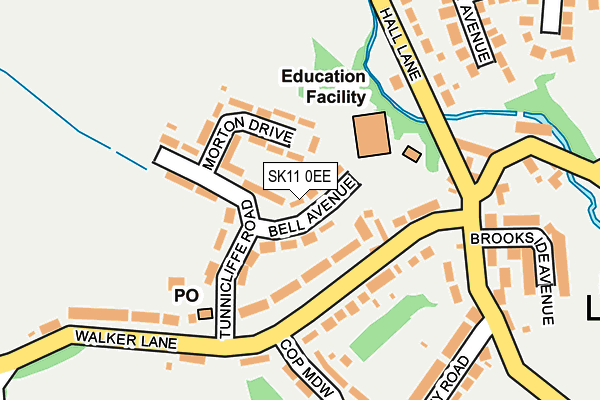 SK11 0EE map - OS OpenMap – Local (Ordnance Survey)