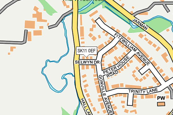 SK11 0EF map - OS OpenMap – Local (Ordnance Survey)