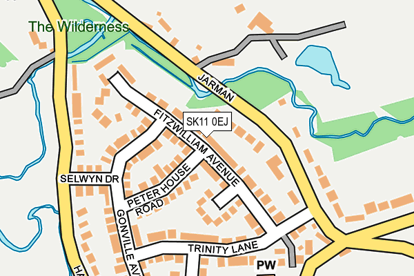 SK11 0EJ map - OS OpenMap – Local (Ordnance Survey)