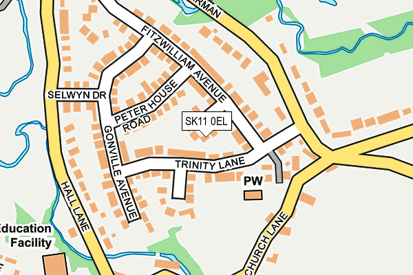 SK11 0EL map - OS OpenMap – Local (Ordnance Survey)