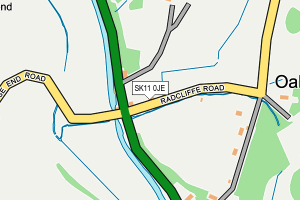 SK11 0JE map - OS OpenMap – Local (Ordnance Survey)