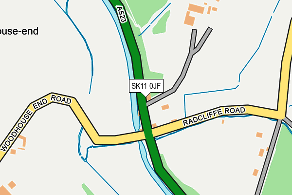 SK11 0JF map - OS OpenMap – Local (Ordnance Survey)