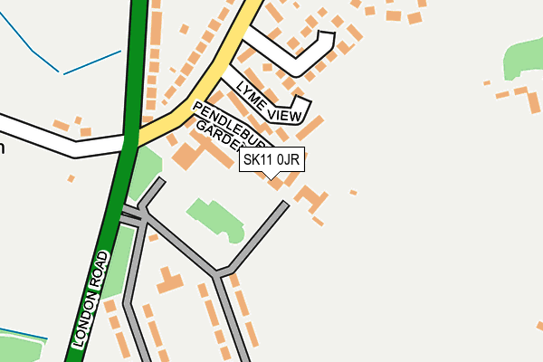 SK11 0JR map - OS OpenMap – Local (Ordnance Survey)