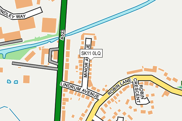 SK11 0LQ map - OS OpenMap – Local (Ordnance Survey)